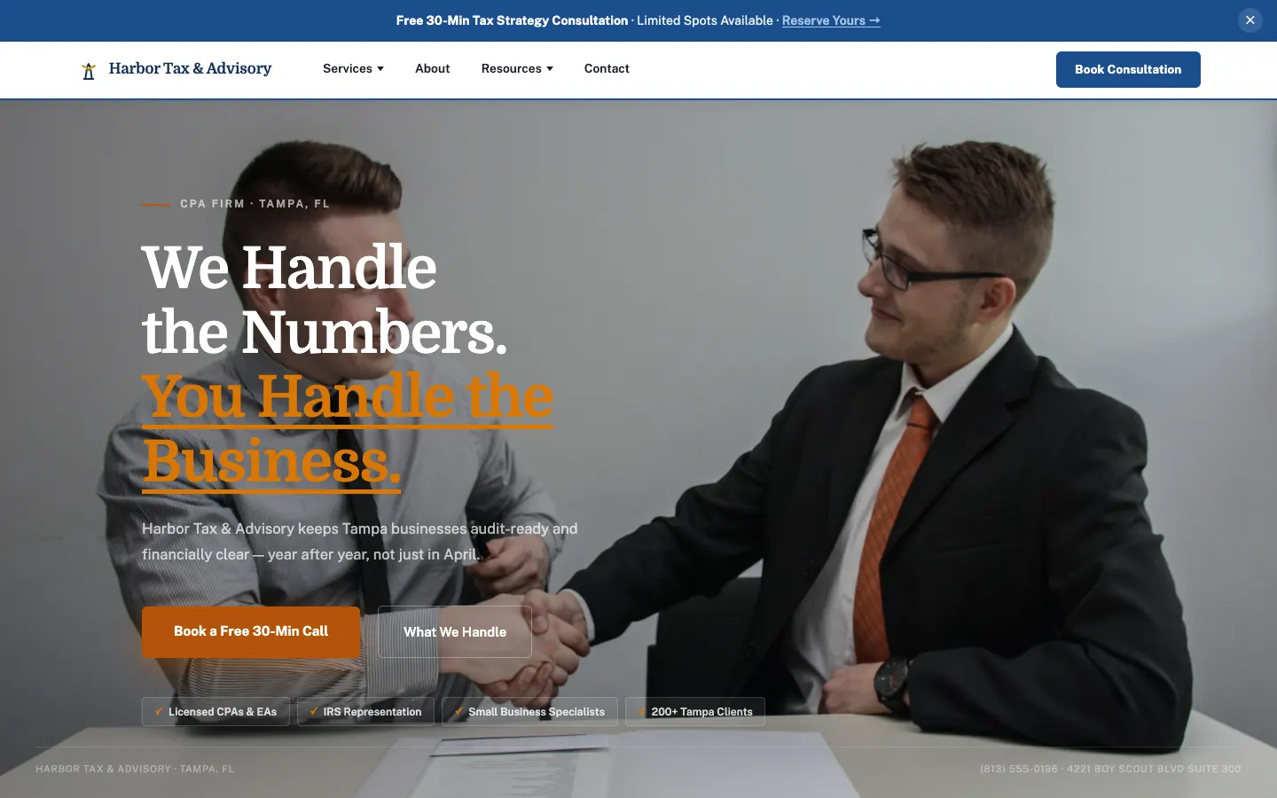 Harbor Tax & Advisory website